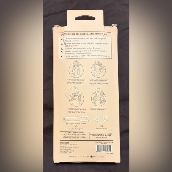 Kitsch Rice Water Protein Solid Strengthening Shampoo/Heatless Curling Set - NIB - Picture 6 of 8